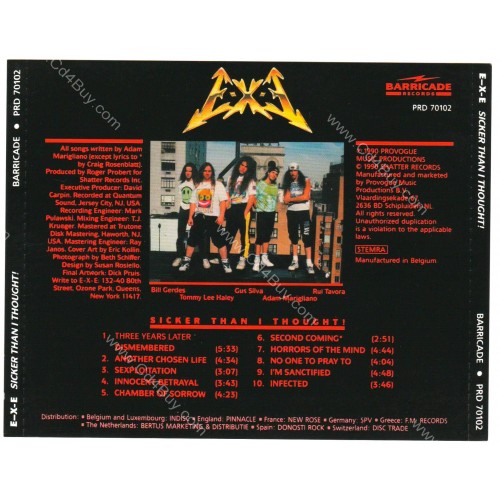 E-X-E - Sicker Than I Thought CD