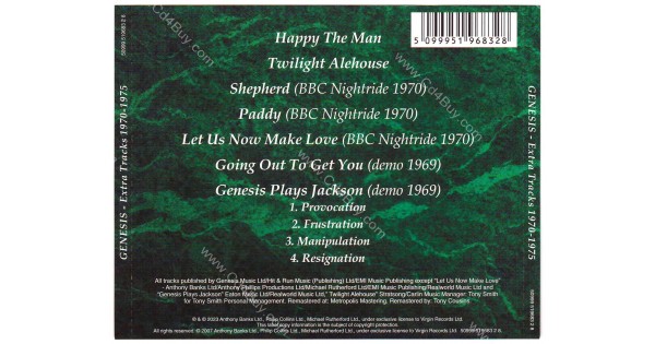 GENESIS-Extra Tracks 1970-1975